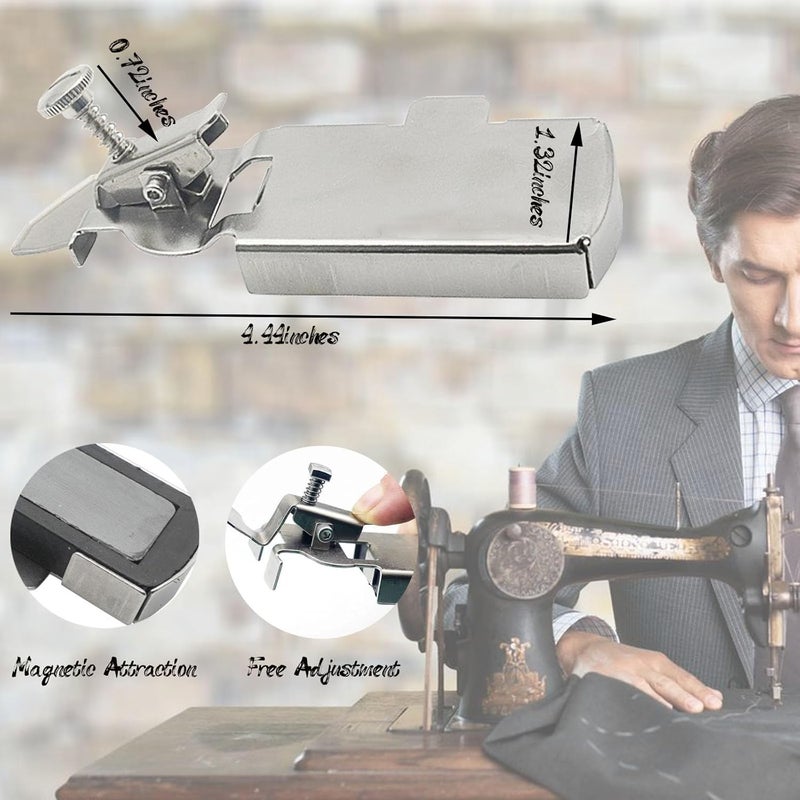 klarako 2-Packs Magnetic Seam Guide, Metal Magnetic Seam Guide for Sewing Machine, Universal Sewing Machine Accessories Attachments, Hemmer Guide for Industrial or Walking Foot Sewing Machine - Image 2