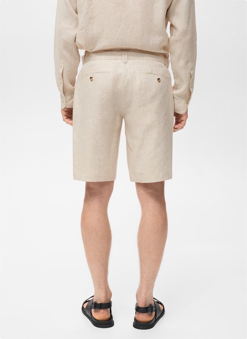 Mango Man Slim-fit linen bermuda shorts  - Image 2