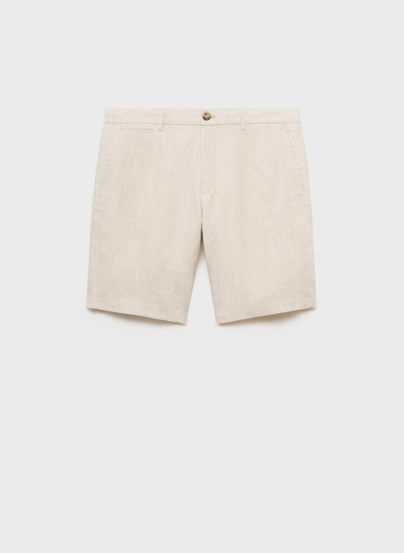 Mango Man Slim-fit linen bermuda shorts  - Image 5