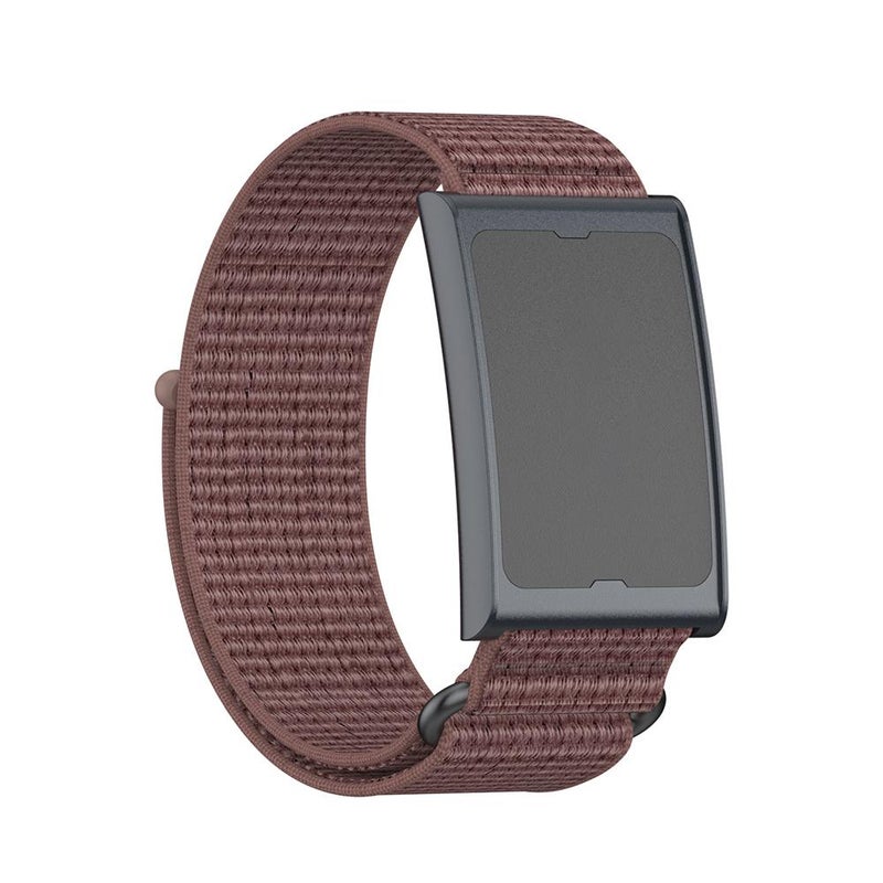 For Amazfit Helio Strap Metal Ring Two Sections Nylon Hook And Loop Fastener Watch Band(y Purple) - Image 2