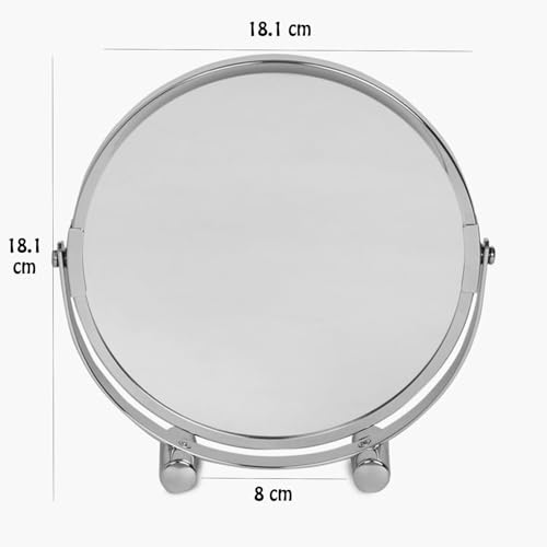 SIBY Makeup Mirror with Magnification | Double Sided Tabletop Vanity Mirror with 1X x 5X |360 Degree Cosmetic Desktop Mirror with Stand for Living Room - Image 4