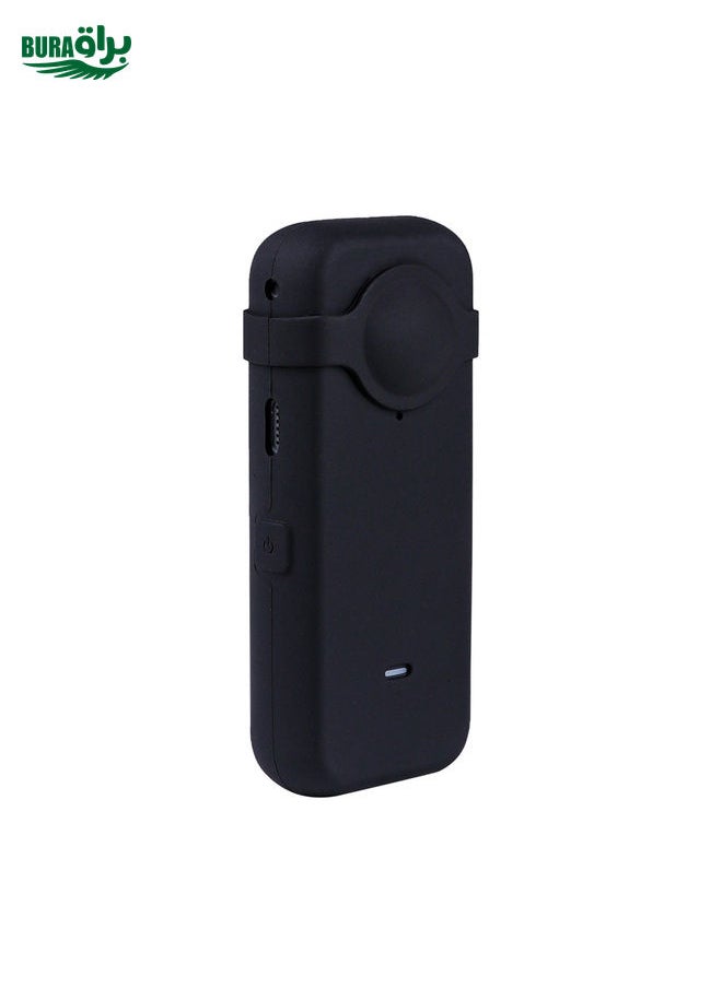 BURAQ Full Body Dust-proof Silicone Case with Lens Cover for Insta360 ONE X2(Black)  - Image 1