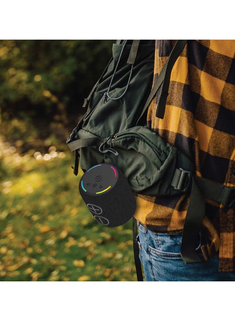 GREEN LION Porto Wireless Speaker / Output Power 8W / IPX6 Waterproof / Extra Bass / RGB Light / 1200mAh Battery Capacity - Black - Image 2