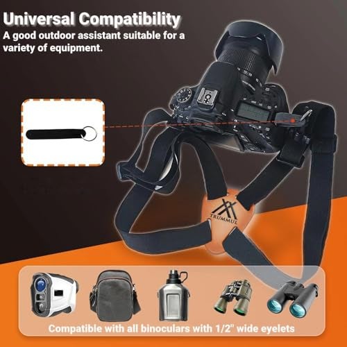 Trummul Binocular Harness Strap Best Chest Harness Strap for Hunters Photographers and Golfers (Black) - Image 3