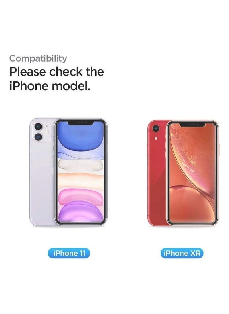 Spigen - iPhone 11 / iPhone XR [6.1 inch] Tempered Glass Screen Protector (2 packs) Glas.tR EZ Fit Designed, Case Friendly, spigen - Image 1