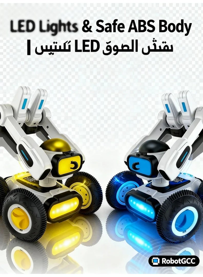 robotgcc Strong Hammerer R/C Battle Acrobatic Car – 4WD Remote Control Gesture Sensing Robot Car with Hammer Attack, 360° Spin, Self-Righting Flip & LED Lights | 25 km/h High-Speed Drift Toy - Image 3