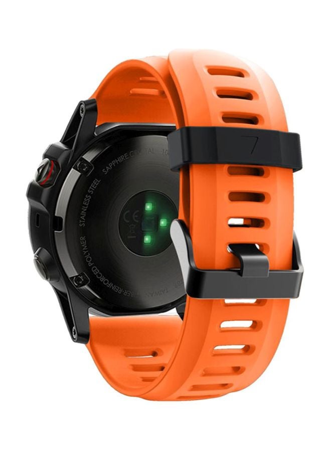 Voberry Replacement Watch Band For Garmin Fenix 5X Plus Orange - Image 3