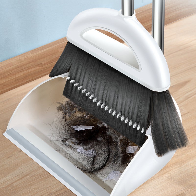 Broom Set Household Broom And Dustpan Combination Sweeping Non-Sticky Hair Bracing Broom Magic Dustpan Tiao Dustpan - Image 4