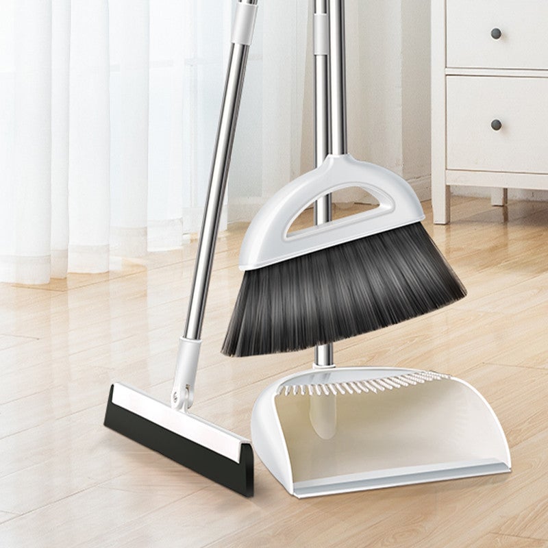 Broom Set Household Broom And Dustpan Combination Sweeping Non-Sticky Hair Bracing Broom Magic Dustpan Tiao Dustpan - Image 3