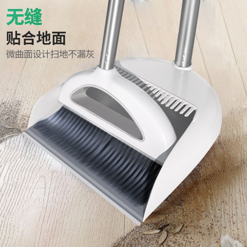 Broom Set Household Broom And Dustpan Combination Sweeping Non-Sticky Hair Bracing Broom Magic Dustpan Tiao Dustpan - Image 2