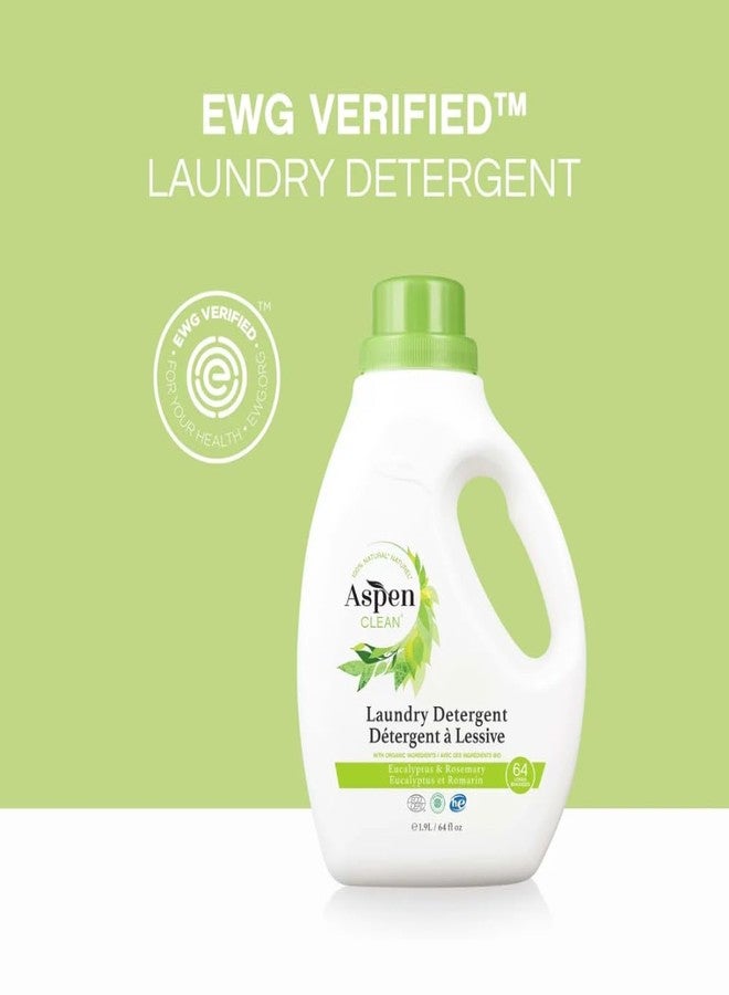 AspenClean Natural Laundry Detergent Eucalyptus & Rosemary - 100% Natural, Organic, HE Liquid Laundry Detergent - Vegan, Cruelty-Free, Biodegradable - Safe for Babies, Pets & Kids - EWG Certified - Image 4