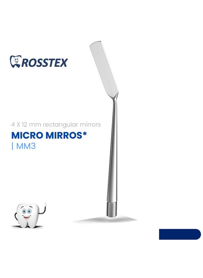 Crosstex Dental Micro Rectangular Mirror 4x12mm Large 