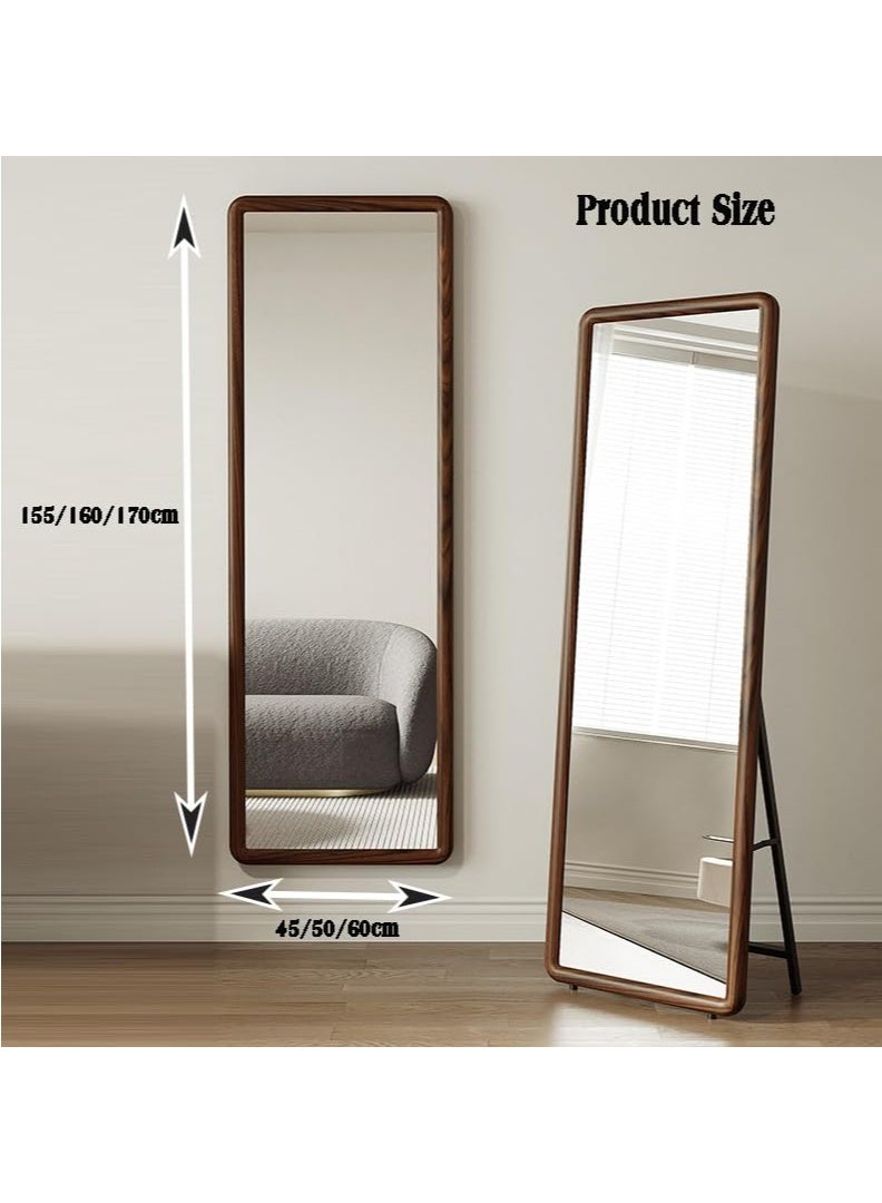 Arabest Full Length Mirror,Hanging and Freestanding Floor Mirror,Rectangular Free Standing Mirror,for Bedroom Entry Dressing Room Bedroom(Brown,160cm) - Image 2