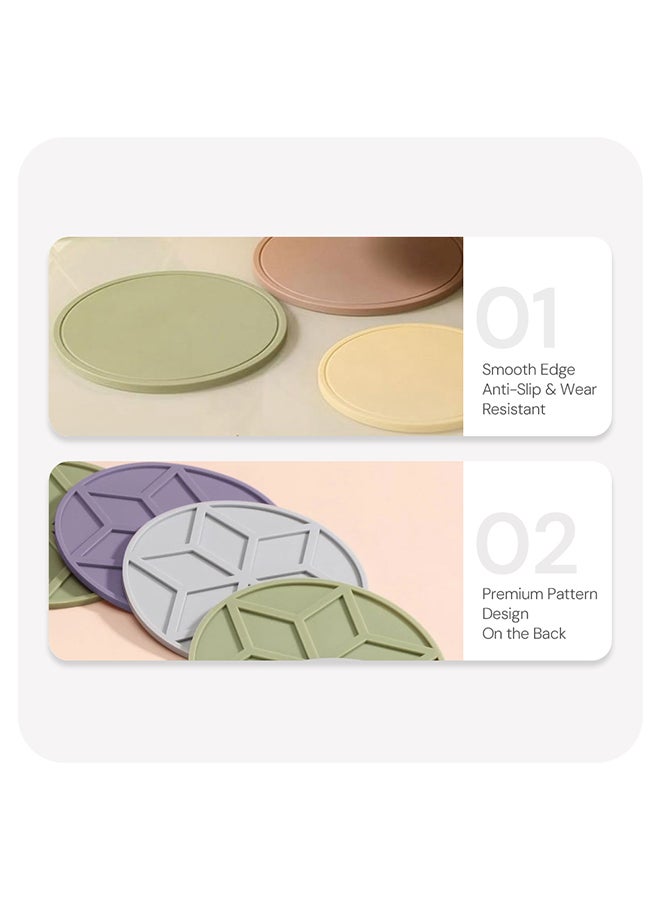 O Ozone Premium Silicone Trivet Mats, Food Grade Silicones, BPA Free, Versatile Silicone Hot Pads for Kitchen, Suitable for Fondue Mats 16cm- Multicolor  - Image 5