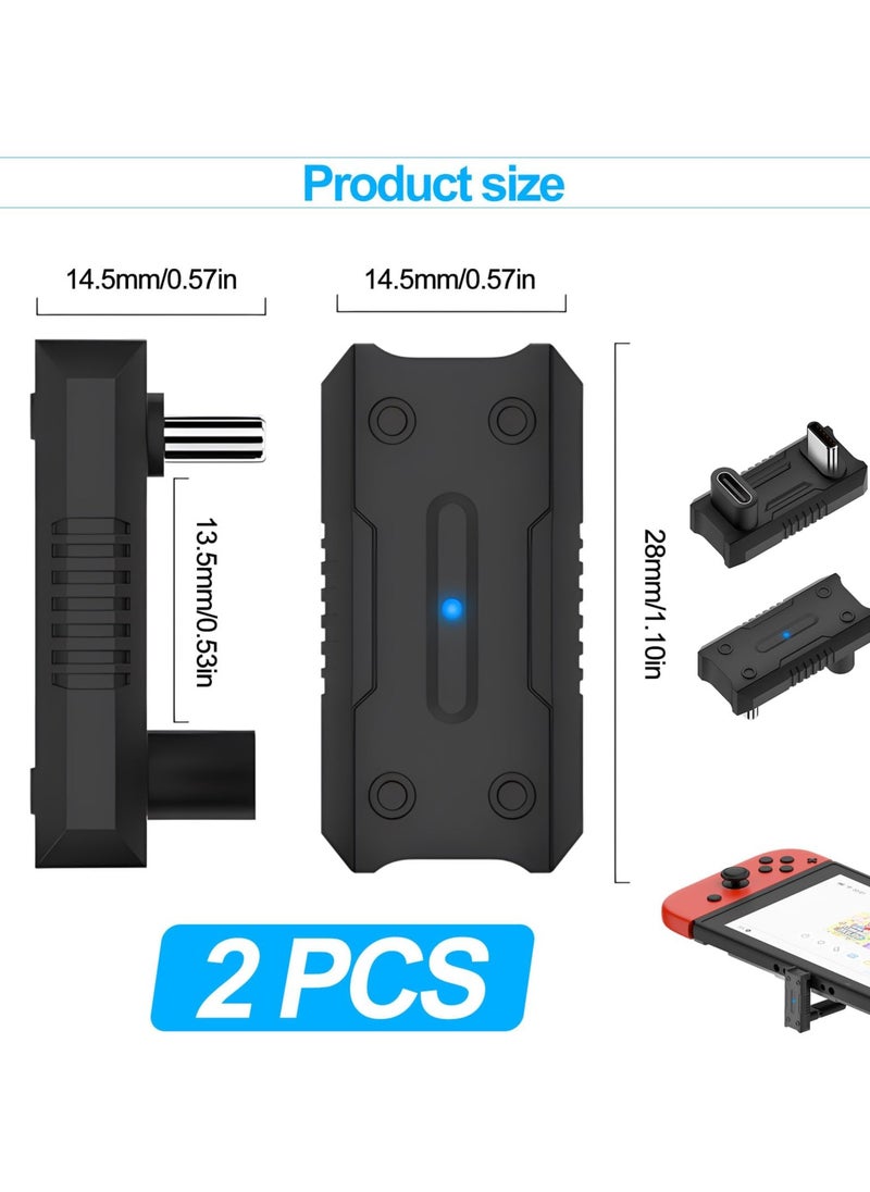 erorex 2Pcs 180 Degree USB C Adapter, U Shape USB-C Male to USB-C Female Connector, Type C Angled Adapter Data Transfer Connector with PD 100W for Laptop, Tablet, Smartphone, Gaming Devices  - Image 2