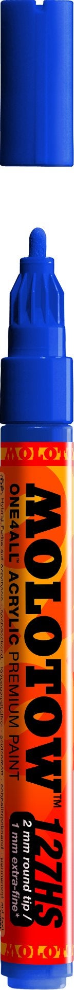 MOLOTOW ONE4ALL Acrylic Paint Marker, 2mm, True Blue, 1 Each (127.206) - Image 1