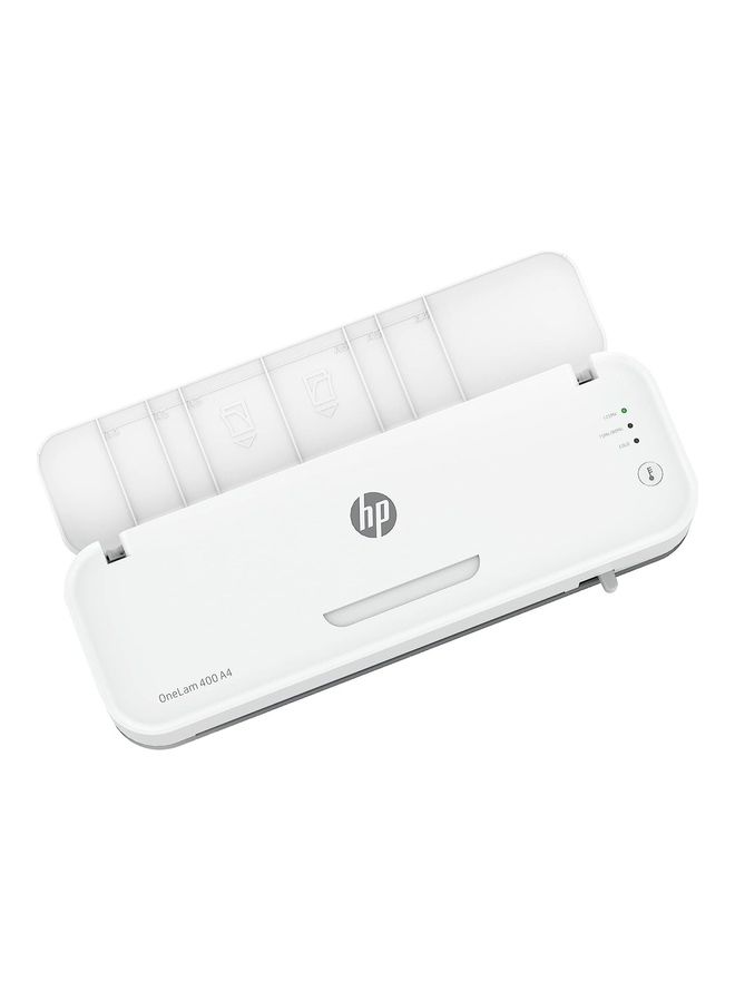 HP OneLam 400 A4 Laminator 75/80-125 Micron With Accessories White - Image 3