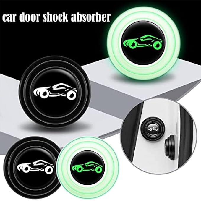 Unity Car Door Shock Absorber AntiCollision Gasket Silicone Luminous Sound Insulation And ShockAbsorbing Gasket Fit For Car Gasket Parts White 30Pcs - Image 3