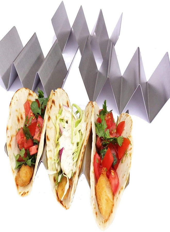 Black Duck Brand Set of 4 Metal Taco Holders - Stainless Steel Taco Trays- Dishwasher, Oven, and Grill Safe - Great for Sandwiches and Hotdogs too (4) - Image 2