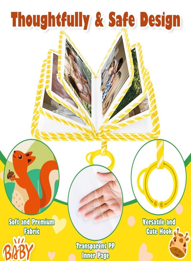 Lanpn Baby Photo Album 17 10 x 15 Photos Baby Album with Teether and Pendant Photo Book to Fabric Slip-in Album Memory Book for Faces Gift for Baby Shower Newborn Toddler Boy Girl (Animal) - Image 3