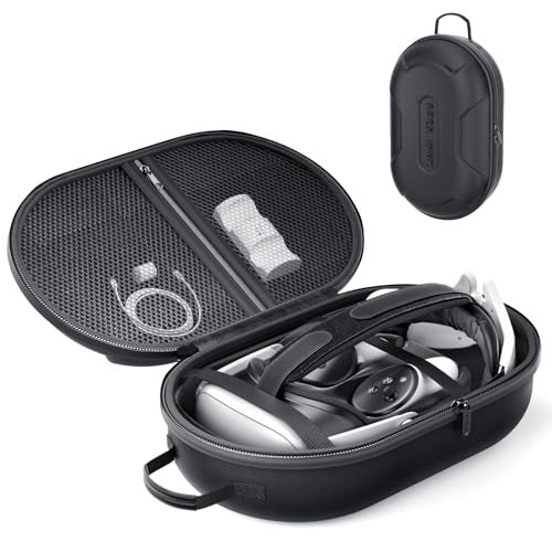 APEXINNO Large Carrying Case for Meta Quest 3, Quest 3S, Oculus Quest 2, and Apple Vision Pro – Hard Travel & Storage Bag Fits VR Headset with Elite Strap and Accessories - Image 1