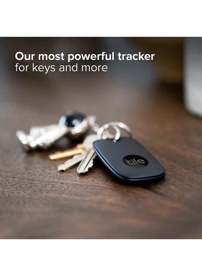 tile Pro 2022 Bluetooth Item Finder, 1 Pack, 120M Finding Range, Works With Alexa And Google Smart Home, iOS And Android Compatible, Find Your Keys, Remotes And More Black - Image 2