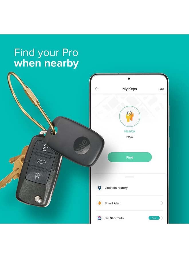 tile Pro 2022 Bluetooth Item Finder, 1 Pack, 120M Finding Range, Works With Alexa And Google Smart Home, iOS And Android Compatible, Find Your Keys, Remotes And More Black - Image 3