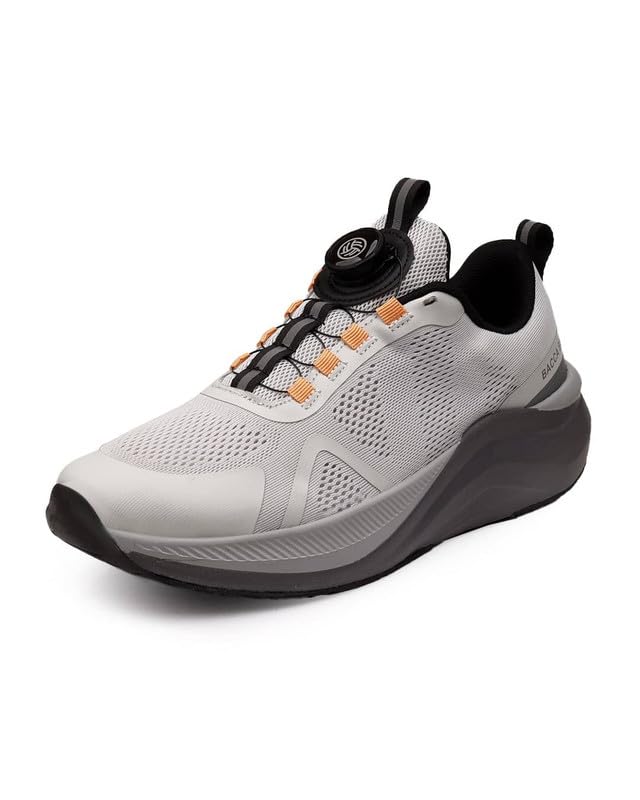 Bacca Bucci ION Glide – Advanced Performance Sports Shoes with Rotary Lacing & Ultra-Comfort Insocks Grey UK 6 - Image 1