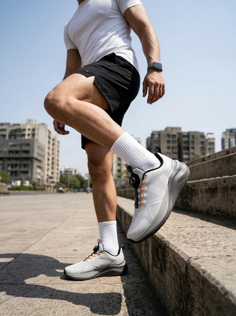Bacca Bucci ION Glide – Advanced Performance Sports Shoes with Rotary Lacing & Ultra-Comfort Insocks Grey UK 6 - Image 2