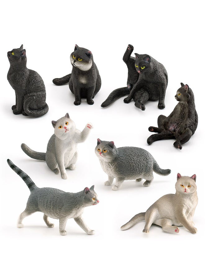 Cross-border Children's Mini Simulation Pet Cat Model Orange Cat Fat Cat British Short-haired Cat Pastoral Cat Decorative Ornaments 