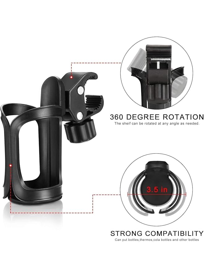 إيروريكس حامل زجاجة لعربة الأطفال وحامل أكواب الدراجة وعربة الأطفال وعربة الأطفال والدراجة والكرسي المتحرك والدراجة النارية - Image 2