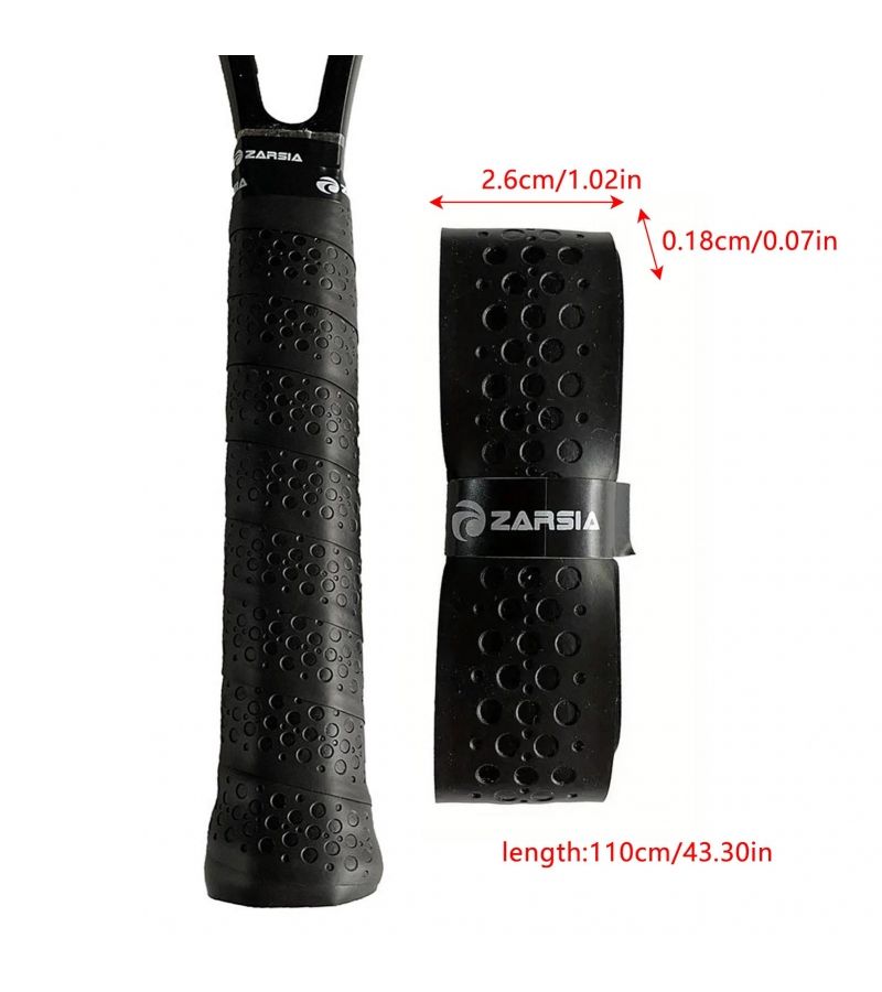 Tennis Racket Overgrip Sweat Absorbent Non Slip Handle Wrap Black Line A - Image 3