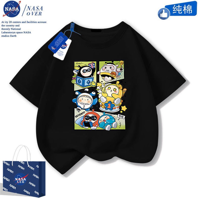 Egg Party T-Shirt For Boys And Girls Summer Cartoon Style Casual Lightweight Short Sleeve Fashionable Mid-Big Kids Half Sleeve Dress - Image 4