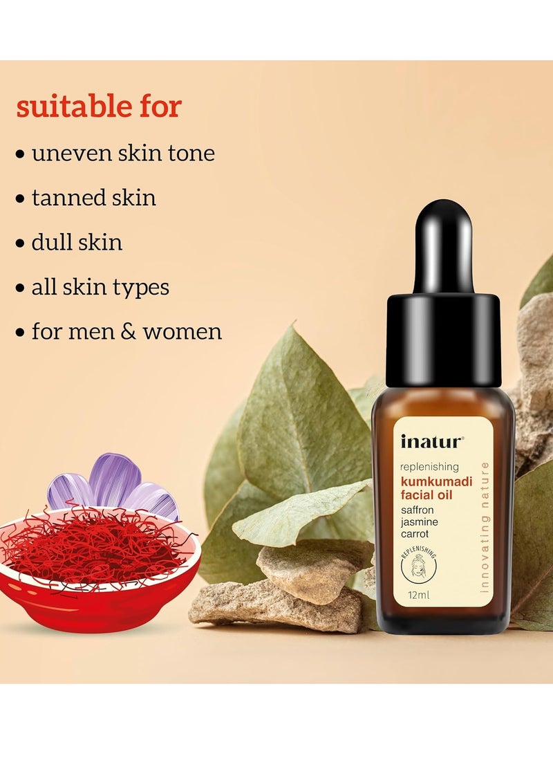 INATUR Kumkumadi Facial Oil, Ayurvedic Formulation, Organic, Anti-Ageing,12 ml  - Image 2