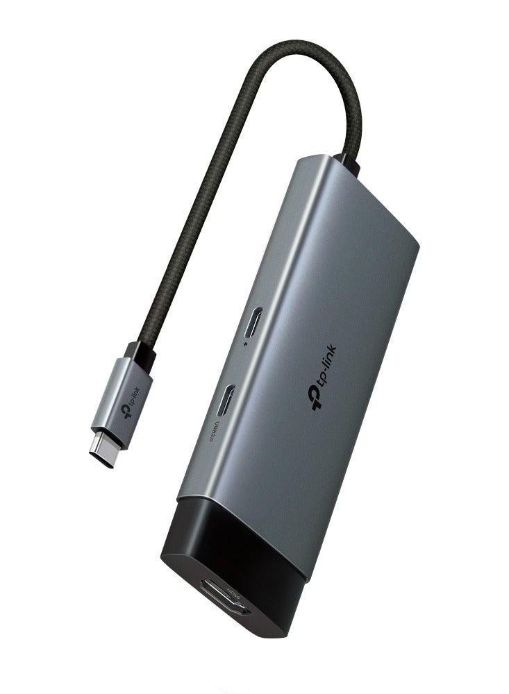 تي بي لينك محور UH5020C USB Type-C 5 في 1 | 4K HDMI | PD 100W | USB 3.0 | توصيل وتشغيل مع نظام ماك، ويندوز 11/10/8.1/8/7، لينوكس، آيباد أو إس، آي أو إس، أندرويد، كروم أو إس، ونينتندو أو إس - Image 1