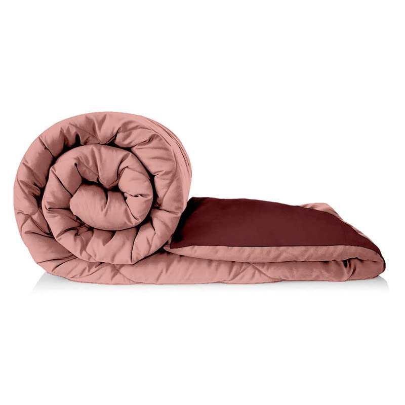 TUNDWAL'S TUNDWALS Microfiber Reversible Solid Extra Comfort Soft ComforterBlanket Double Bed 210 GSM Quilt Red Rose 1 Piece - Image 4