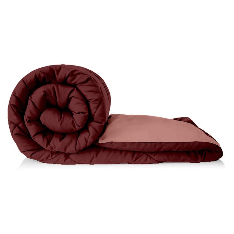 TUNDWAL'S TUNDWALS Microfiber Reversible Solid Extra Comfort Soft ComforterBlanket Double Bed 210 GSM Quilt Red Rose 1 Piece - Image 3
