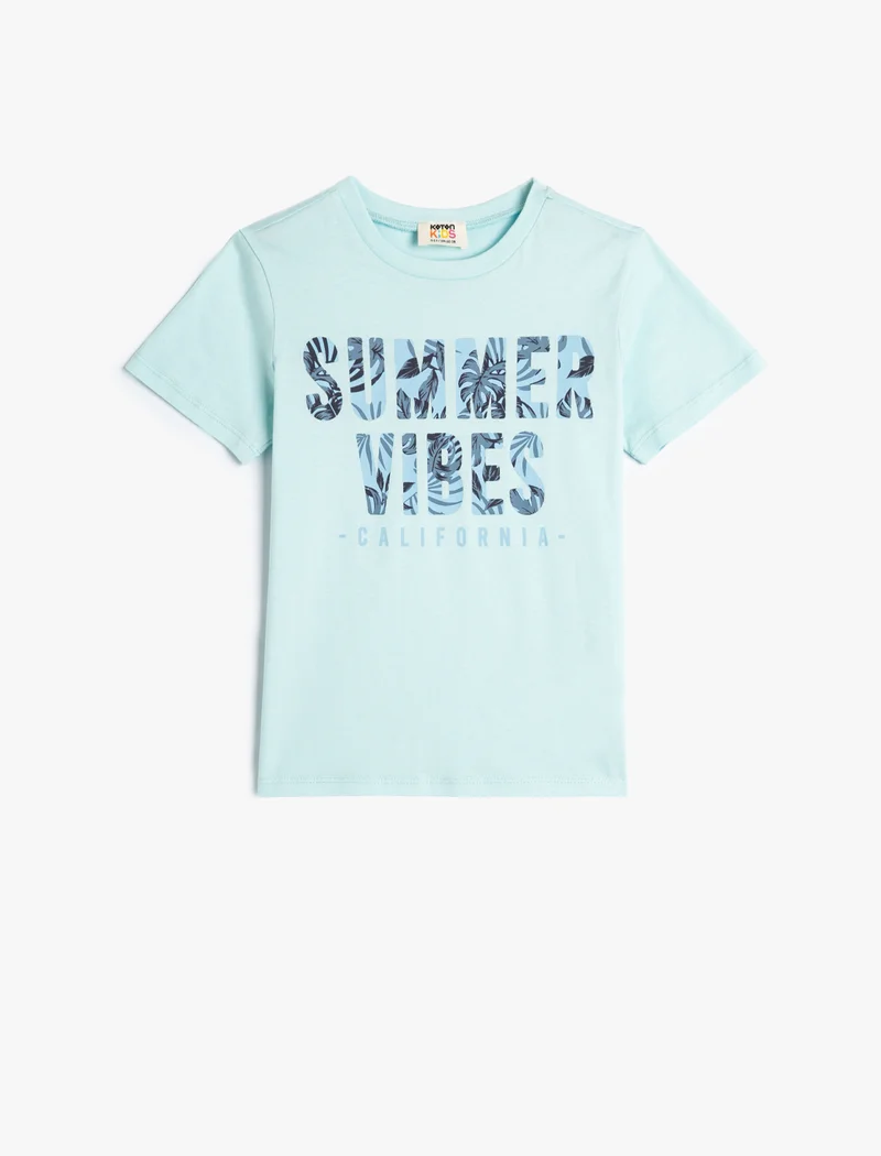 كوتون T-Shirt Tropic Printed Cotton