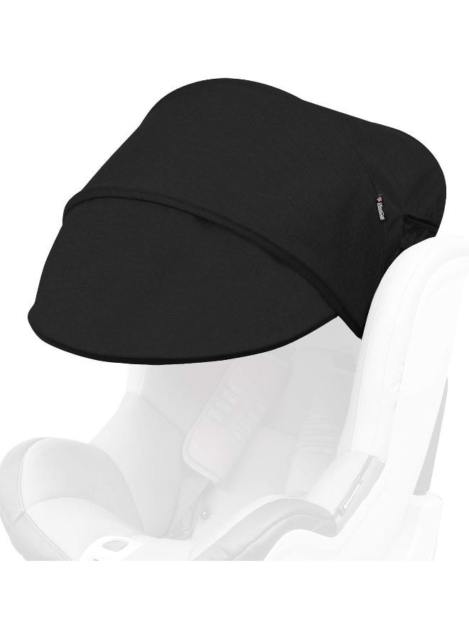 Manito Sun Shade Extender/Auxiliary Canopy for Car Seat (Black) - Image 1