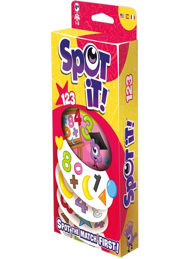 Asmodee Spot It! 1,2,3 (2024 Refresh) - Eco-Blister Edition, 5-in-1 Visual Perception Game for Quick Reflexes and Family Fun, Ages 6+, 2-8 Players, 10 Minute Playtime - Image 2