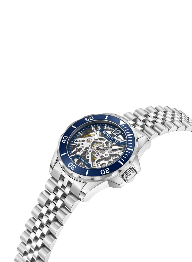 Kenneth Cole New York Kenneth Cole New York 43mm Automatic Men's Watch with Blue Dial & Stainless Steel Bracelet