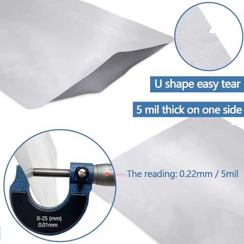 Venyat 100 Pieces 1 Quart Mylar Bags 6 x 9 Inch, 5 Mil Mylar Bags for Food Storage Coffee Beans Dry Food, Thick Sealable Mylar Bag Medium Size - Image 3
