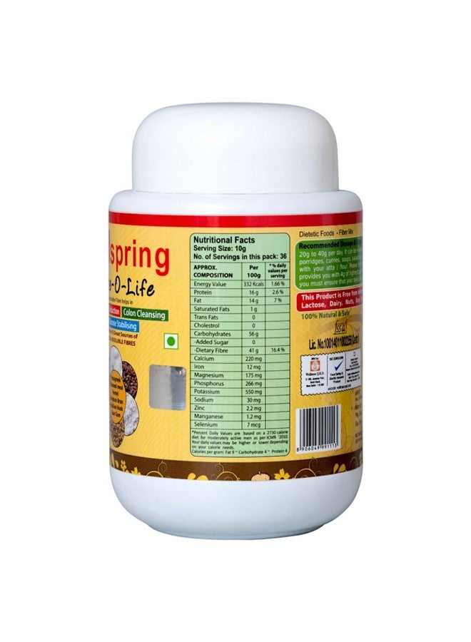 Wellspring Fibre-O-Life - Flaxseed, Fenugreek, Psyllium Husk Fibre Mix (300 g Pack) - Image 3