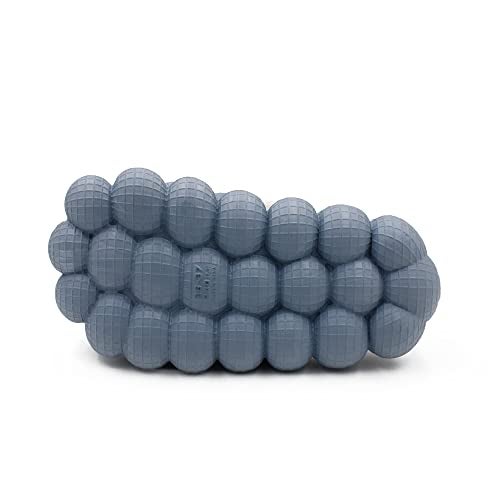 VRITRAZ Womens Bubble Design EVA Winter Lightweight and Warm Fur Slippers, Waterproof Slippers, Removable and Washable (UK-7, Blue) - Image 4