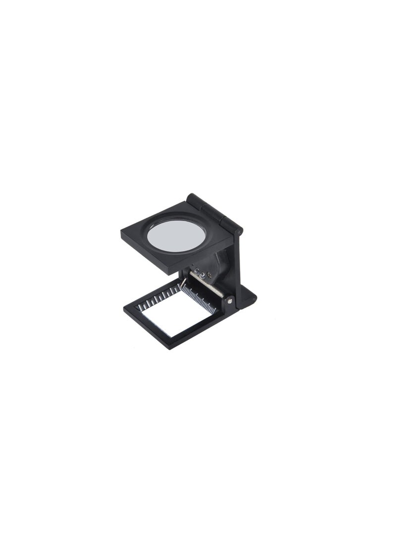 Smart - GOTOTOP 10 x 28mm Linen Test Three Folding Magnifying Glass Portable Magnifying Thread Counter Linen Tester 10X Magnifier Zinc Alloy with Scale for Textile Jewelry Collection Repair - Image 1