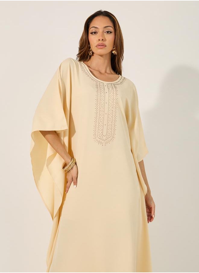 Embellished Round Neck Loose Fit Kaftan - pzsku/Z21E7D664E51639EB2B89Z/45/1741341120/adc2e812-044b-408c-97a1-353cbf792460