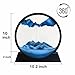 Arthink Moving Sand Art PictureLiquid Motion 3D Sea Sandscape in Motion Display Flowing Sand Frame Desktop Art Bookshelves Home Office Decoration 12 inch Blue - Image 3