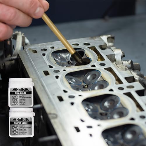 Holts أداة طحن الصمامات من هولتس ومواد تلميع، مجموعة أدوات طحن الصمامات، مجموعة أدوات أساسية للسيارة، تشمل مواد تلميع من الدرجة الدقيقة والخشنة، مجموعة تلميع الصمامات لإعادة ختم رؤوس الأسطوانات، إزالة الرواسب العنيدة - Image 2