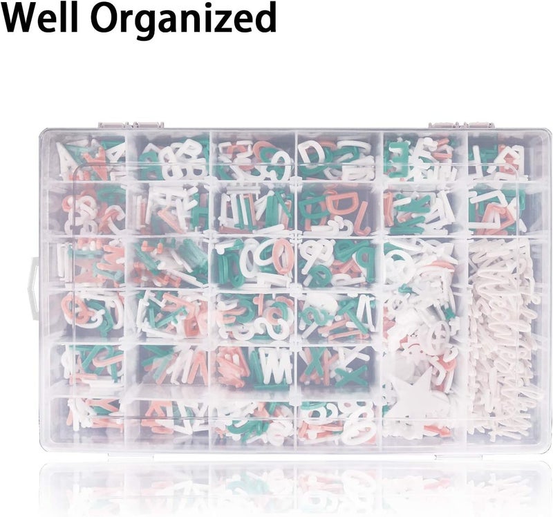 Garsum Letter Board Letters,697 PRE-Cut Characters (3/4 Inch,In 3 Colors) With Sorting Tray - Image 4
