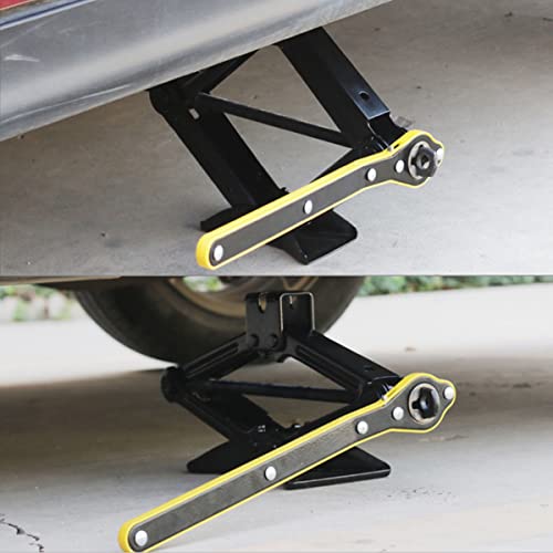 Dromco Car Jack Wrench, 360° Swivel Labor-Saving Car Jack Ratchet Wrench with Long Handle, Scissor Jack Lift Speed Handle Tool for Travel, Van, SUV and Other Vehicles - Image 3